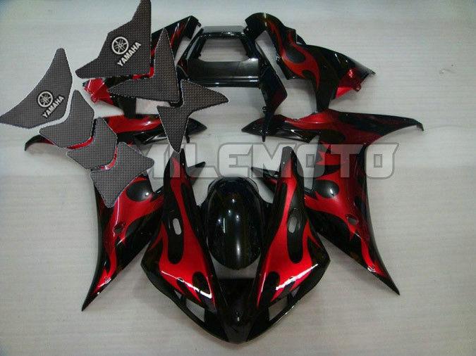  free tank pad x2! fairing for yamaha yzf r1 2002 2003 02 03 injection mold ear