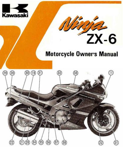 1994 kawasaki ninja zx-6 motorcycle owners manual -kawasaki-zx6-zx600e2-zx 6