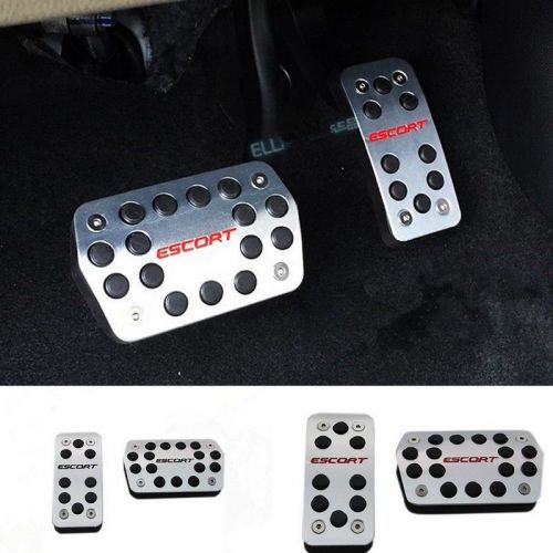 2color!for ford escort 2014-15 with logo car fuel brake at foot pedals 2pcs