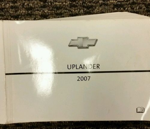 2007 chevy uplander owners manual