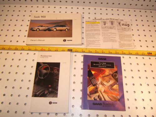 Saab 900 1996 owners manuals oem 1 set of  4 booklets/ papers, 1996 saab 900