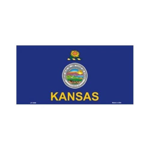 Kansas state flag license plate
