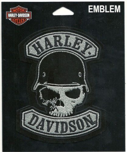 New genuine harley davidson spike skull helmet sew-on biker jacket vest patch