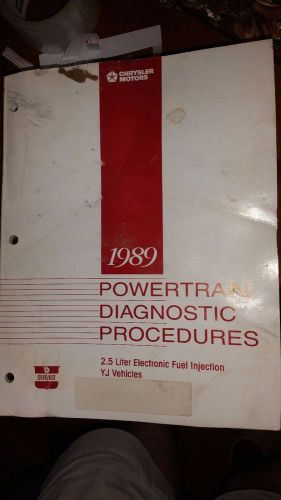 1989 powertrain diagnostic procedures, factory service manual, 2.5l electronic f