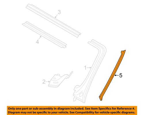 Porsche oem 13-15 boxster windshield header-weatherstrip right 98153748202