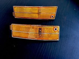 Nos gm 1977 1978 chevrolet impala side marker lamp lens front pair,77 78