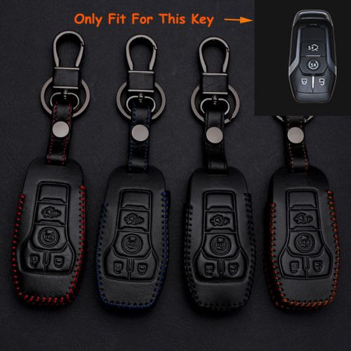 4 colors! a-leather 4 button smart car key protector case for ford taurus 2016