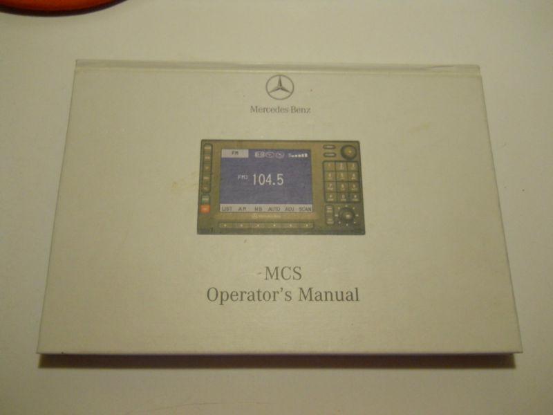 Merceds benz mcs operators manual