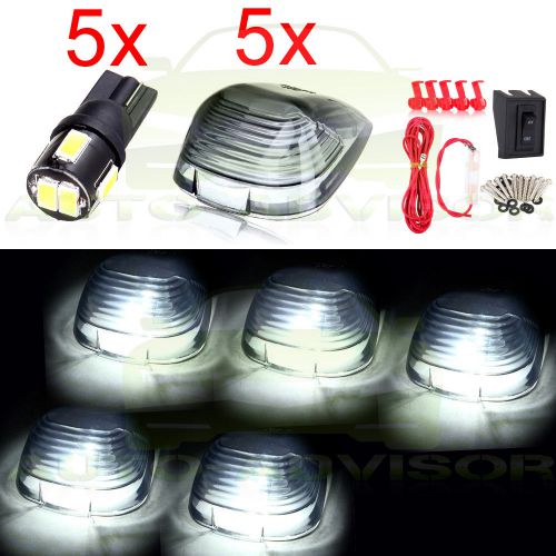 5 smoke cab marker light assembly 194 white 5730 led bulb wiring pack for ford