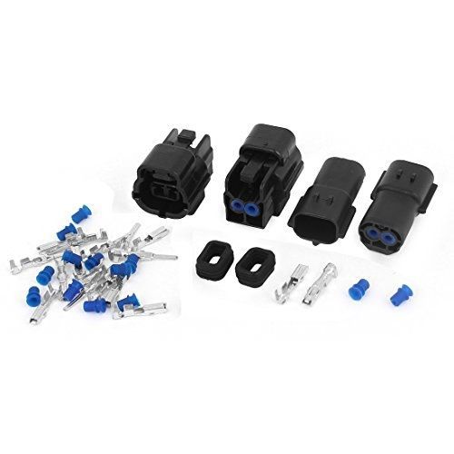 Uxcell 2 kits 2 pin waterproof car connector terminal