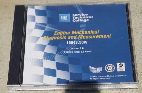 Gm dealer tech training cd/dvd - engine mechanical diagnosis &amp; measurement