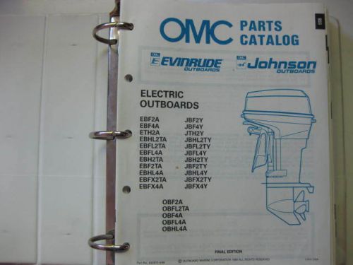 1989 omc johnson evinrude parts catalog electric to 300hp outboard motors