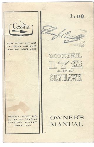 Cessna model 172 and skyhawk owner&#039;s manual