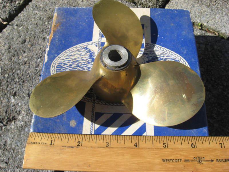 Vintage nos iob michigan brass 3 blade boat propeller ajc270 nr