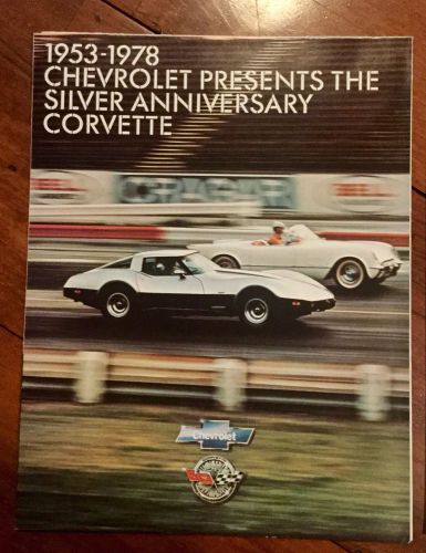 Original 1978 chevrolet corvette dealer brochure poster silver anniversary