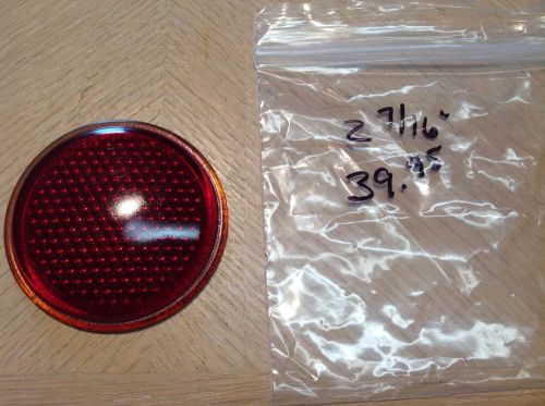 Lqqk!  rare! vintage red glass tail lamp light lens early 2-3/4&#034;