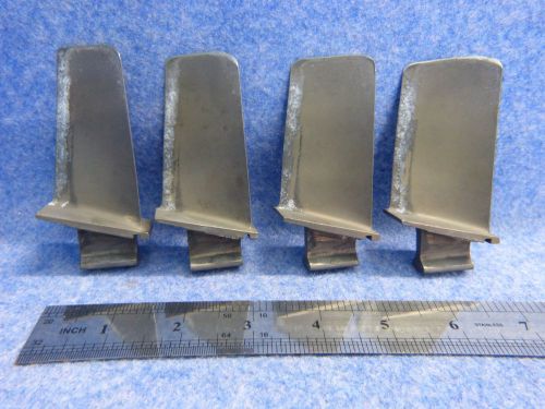 Lot of 4 aviation turbine engine blades 6a4198 only for collectors