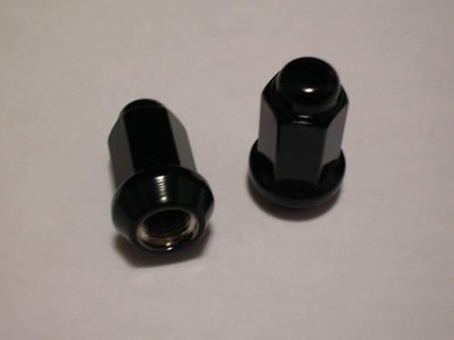 Black atv 10mm 60 degree taper lug nuts 14mm head itp 