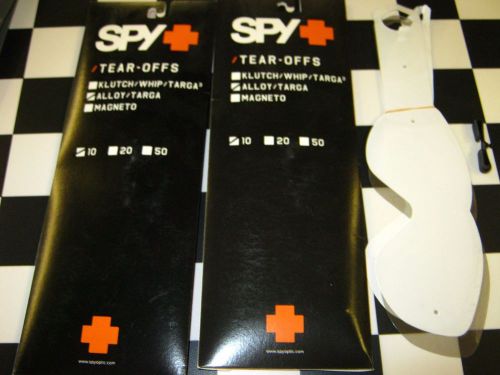 New! spy alloy targa goggle tear-off lot two 10-packs clear lens off-road mx atv