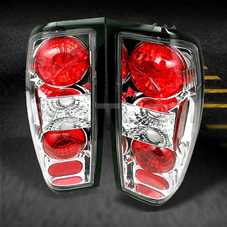 98-04 nissan frontier pickup truck chrome tail brake lights lamps left+right