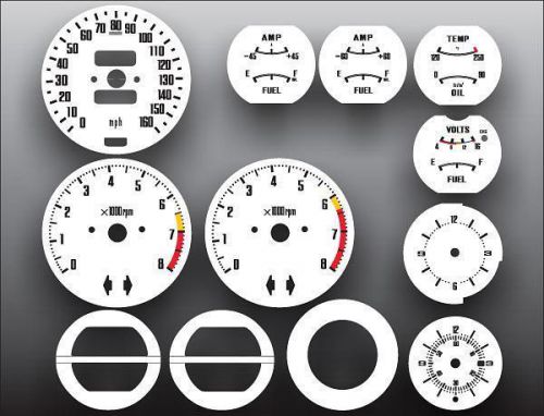 White face gauge kit fits 1970-1976 nissan 240z 260z 280z automatic dash cluster