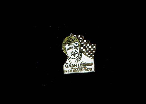 Gijs van lennep le mans 1976 vintage pin porsche 936 jacky ickx martini racing