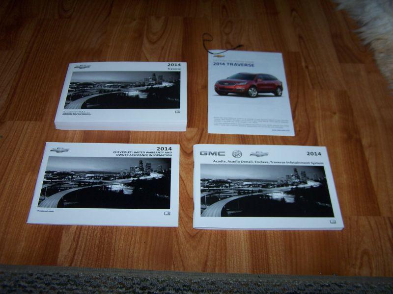 2014 chevy traverse with navigation owners manual set with free shipping