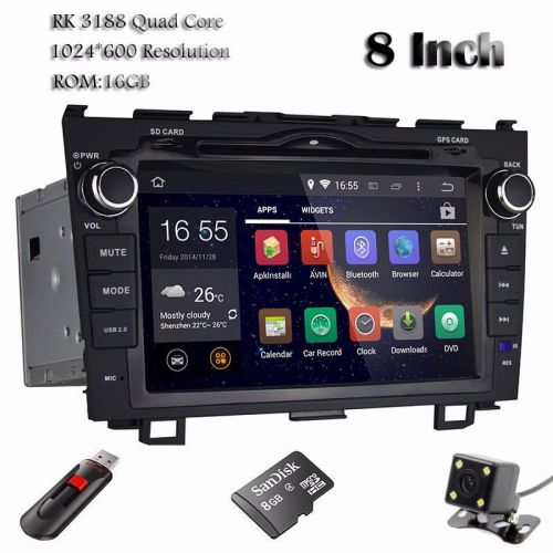 Quad core 1024*600 android 4.4 car stereos for honda crv 2008-2011 dvd gps navi