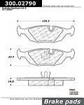 Centric parts 300.02790 rear premium semi metallic pads