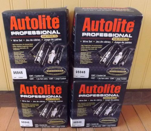 Spark plug wire set - professional series autolite 96046 - lot of 4 boxes new