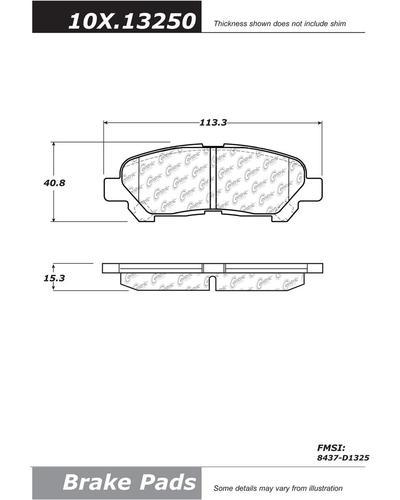 Centric 105.13250 brake pad or shoe, rear