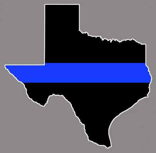 Thine blue line decal - texas reflective window sticker police law enforcement