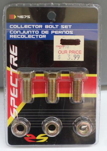 Spectre 4675 exhaust collector bolt set of 3, 3/8&#034;-16 x 1&#034; bolts &amp; locknuts