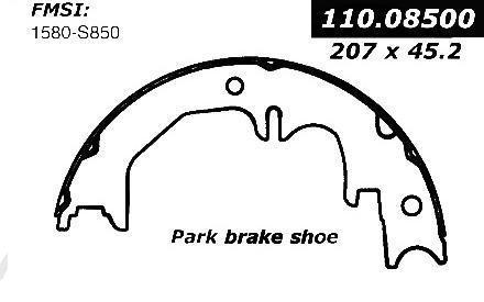 Centric 111.08500 parking brake shoe