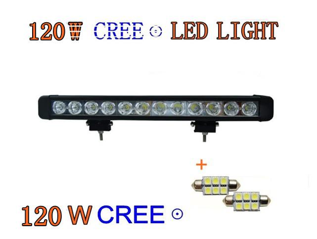 20" 120w cree led light bar  spot flood combo work diving hid offroad 4wd boat