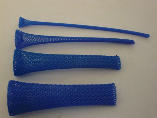 3/8 braided expandable sleeving n blue   techflex 25ft
