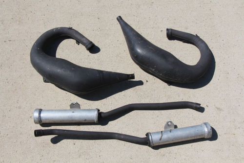 1987-2006 yamaha banshee rocket pipes r1 r2 + silencers rare hard to find