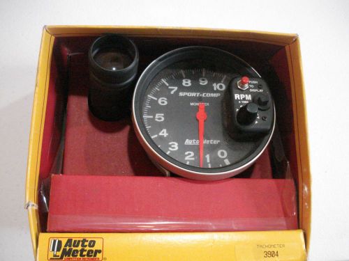 Auto meter 3904 tach 5&#034; 0-10000 rpm &#034;new&#034; nascar lmsc arca imca