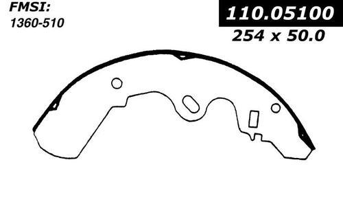 Centric 111.05100 brake pad or shoe, rear-new brake shoe-preferred