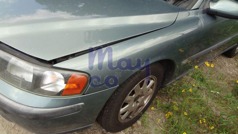 01-08 volvo s60 fender front left w/ marker light green aluminum oem original