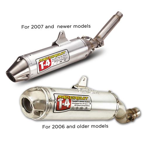 *pro circuit 4qk08450s t-4 silencer for kawasaki kxf450r 08-11