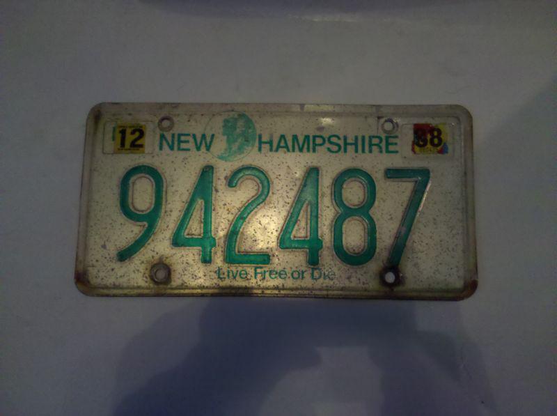 New hamshire license plate