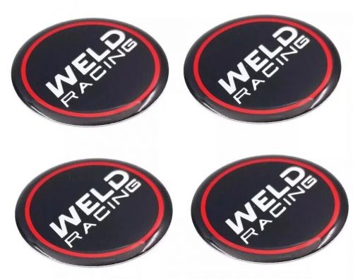 4 - weld racing wheel center cap emblem logo sticker 2&#034; 50mm diameter 601-3010