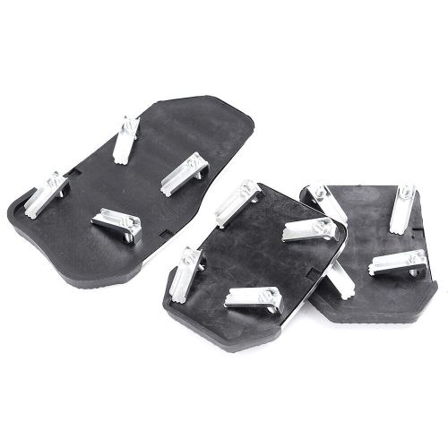 Silver universal car manual brake footpeg sport pedal anti-slip aluminium alloy