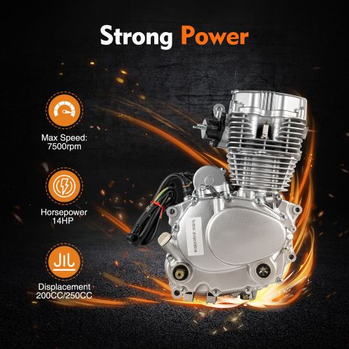 4-stroke 250cc vertical engine 5 speeds transmission motor kit for dirt bike/atv