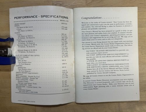 1963 cessna 180f owner’s manual