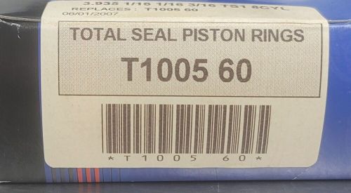 Total seal t1005 60 gapless ring set, 3.935 bore 1/16 x 1/16 x 3/16