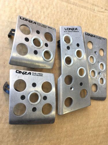 Brake pedal cover set 4 pcs lonza universal racing style multi fits second-hand