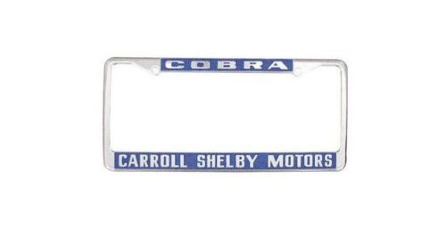 Cobra carroll shelby motors new license plate frame