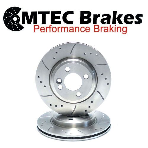 Vauxhall corsa d 1.2 06- front performance drilled grooved brake discs and pads